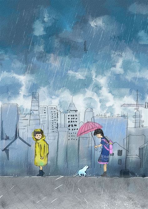 下雨畫